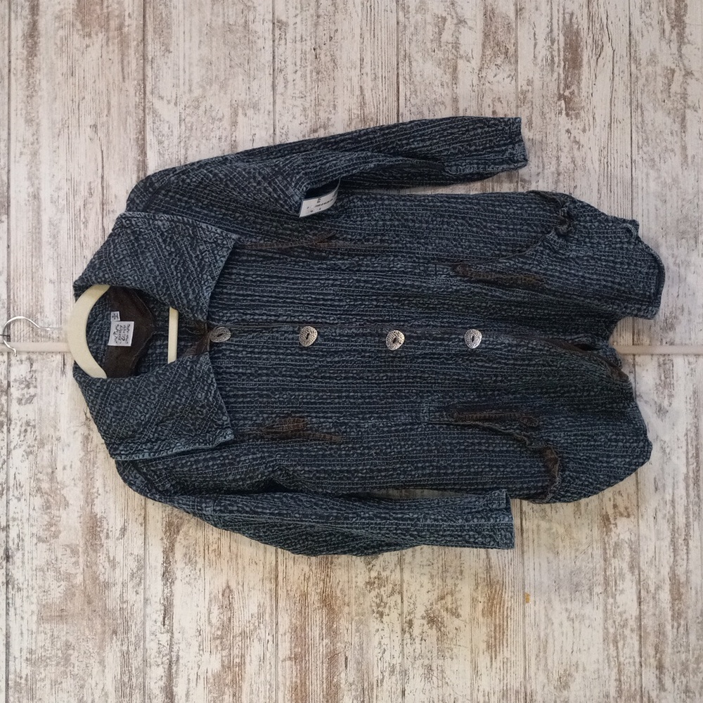 Navy Button Up Jacket - image 1